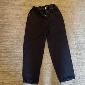 H&M black high waisted elastic waist jean